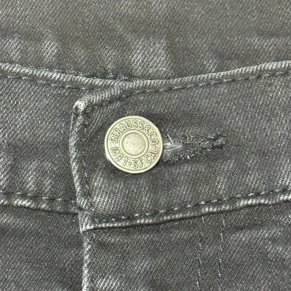 LEVIS 514 Straight Leg Jeans Mens 36x32 Black Dark Wash Denim